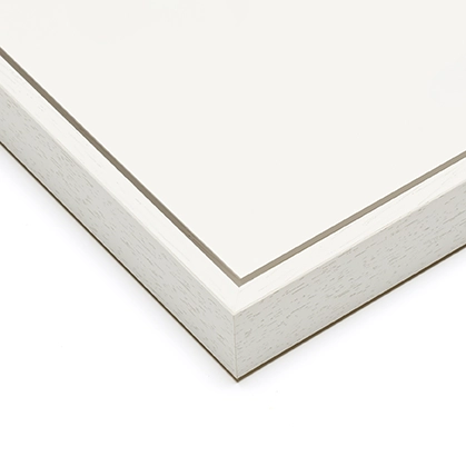 Baklijst wit met houtnerf