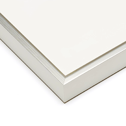 Baklijst wit met zilver