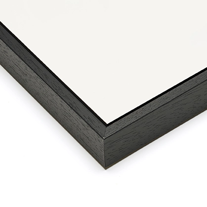 Baklijst zwart met houtnerf